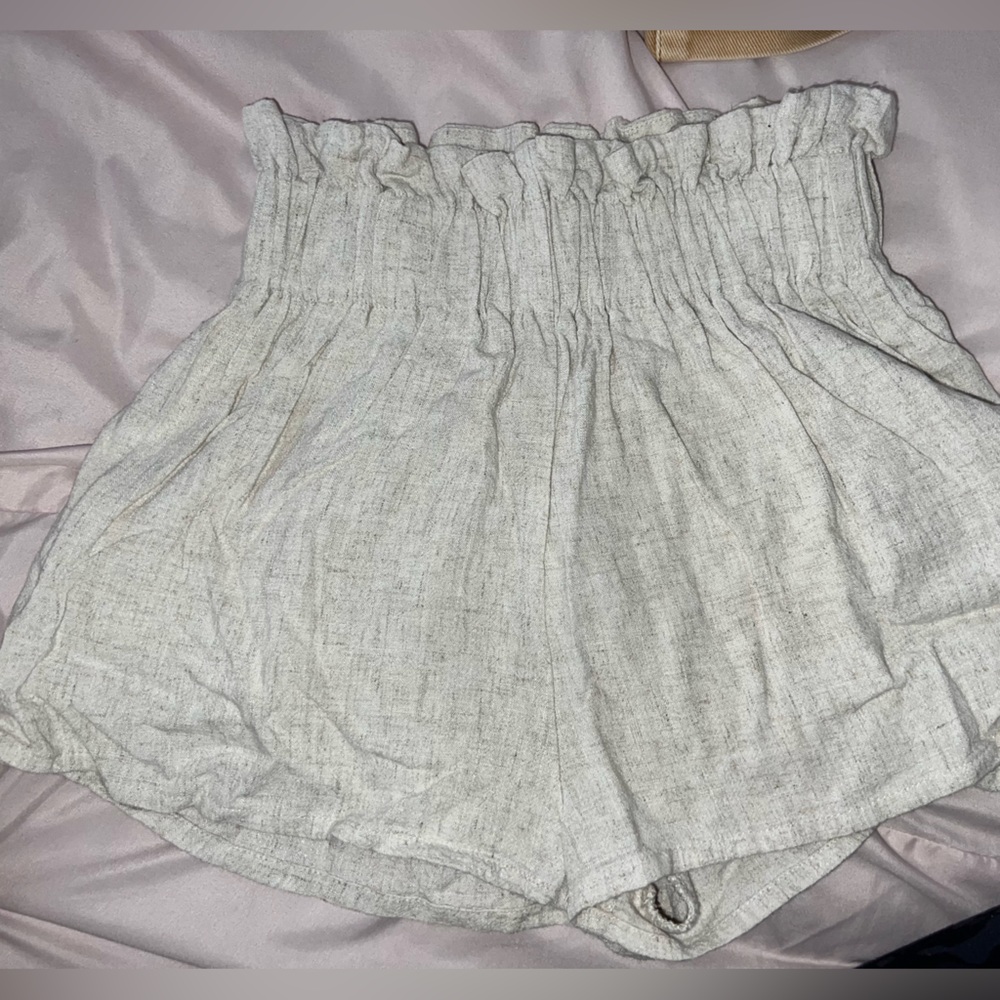 High rise ruffle shorts